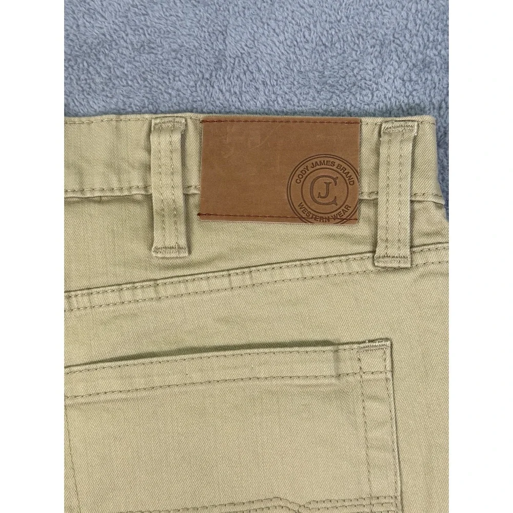 Cody James Jeans Mens 38x32 Tan Denim Jackson Slim Straight Stretch Western‎